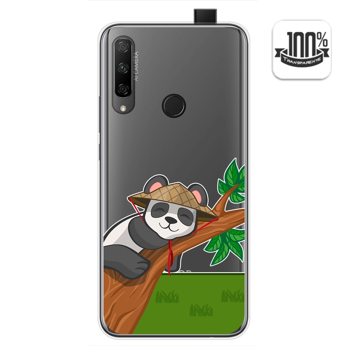Funda Gel Transparente para Huawei Honor 9X diseño Panda Dibujos