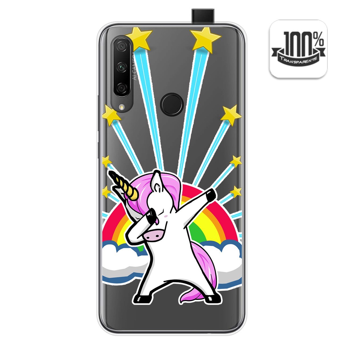 Funda Gel Transparente para Huawei Honor 9X diseño Unicornio Dibujos