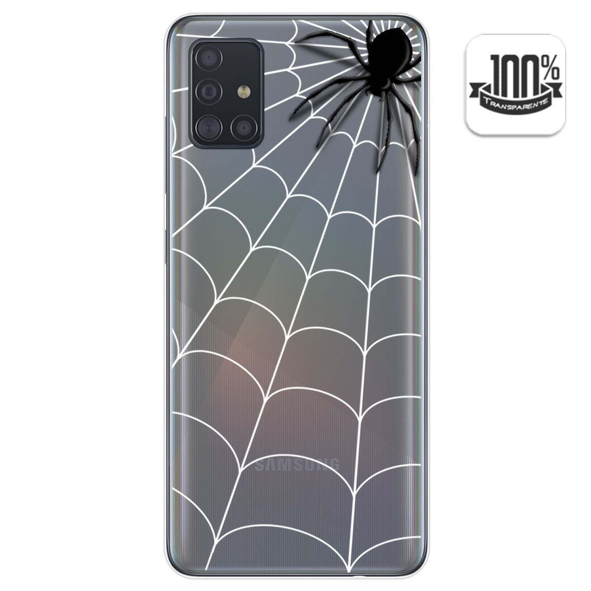 Funda Gel Transparente para Samsung Galaxy A51 diseño Araña Dibujos
