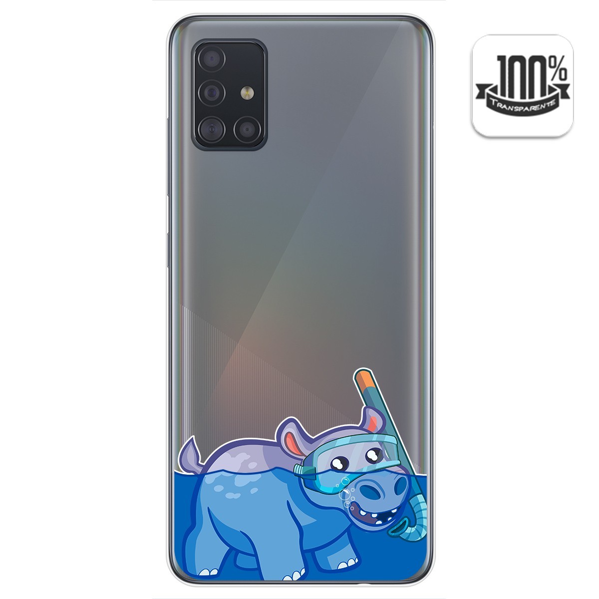 Funda Gel Transparente para Samsung Galaxy A51 diseño Hipo Dibujos