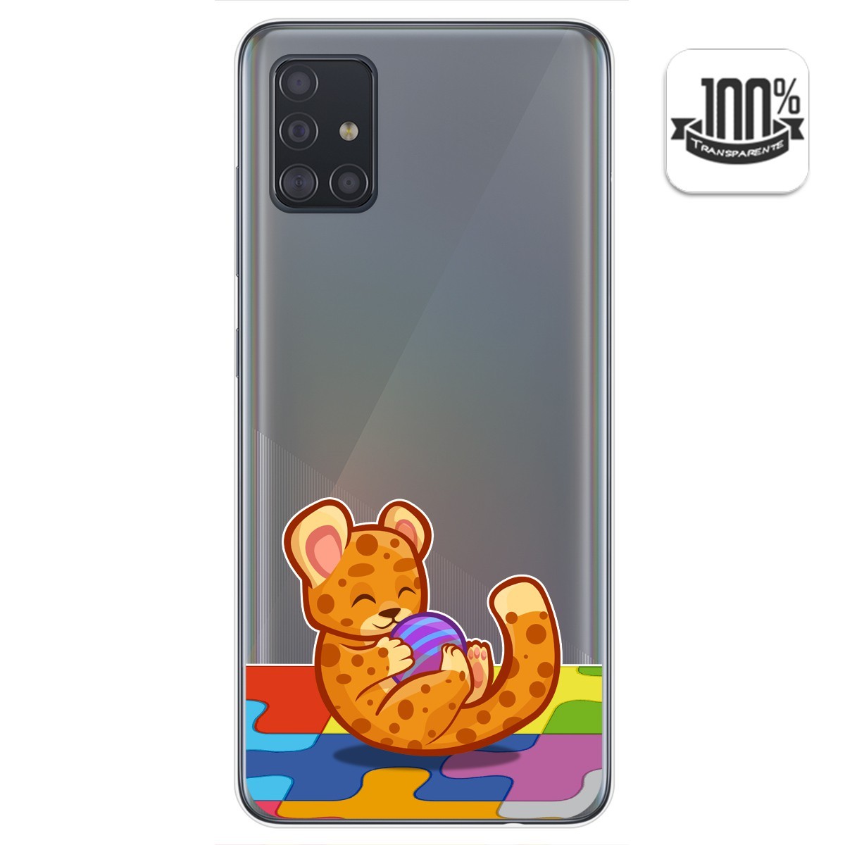 Funda Gel Transparente para Samsung Galaxy A51 diseño Leopardo Dibujos