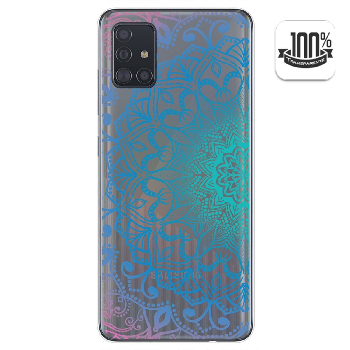Funda Gel Transparente para Samsung Galaxy A51 diseño Mandala Dibujos