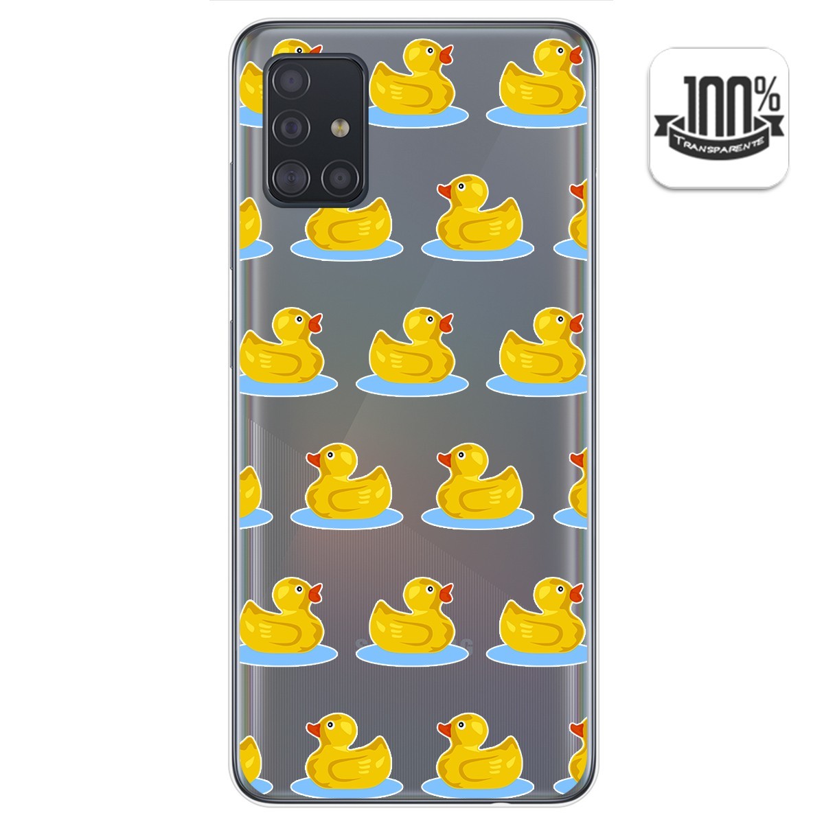 Funda Gel Transparente para Samsung Galaxy A51 diseño Pato Dibujos