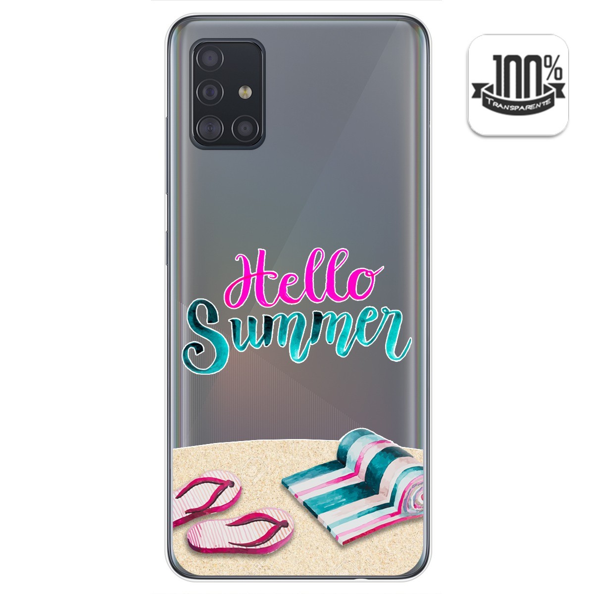 Funda Gel Transparente para Samsung Galaxy A51 diseño Summer Dibujos