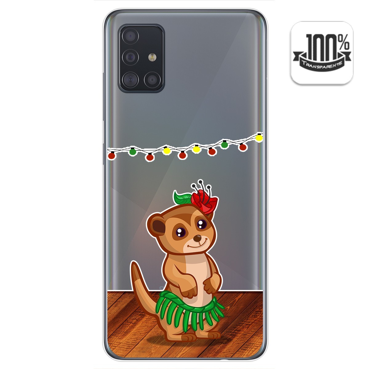 Funda Gel Transparente para Samsung Galaxy A51 diseño Suricata Dibujos