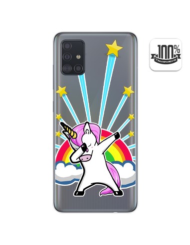 Funda Gel Transparente para Samsung Galaxy A51 diseño Unicornio Dibujos