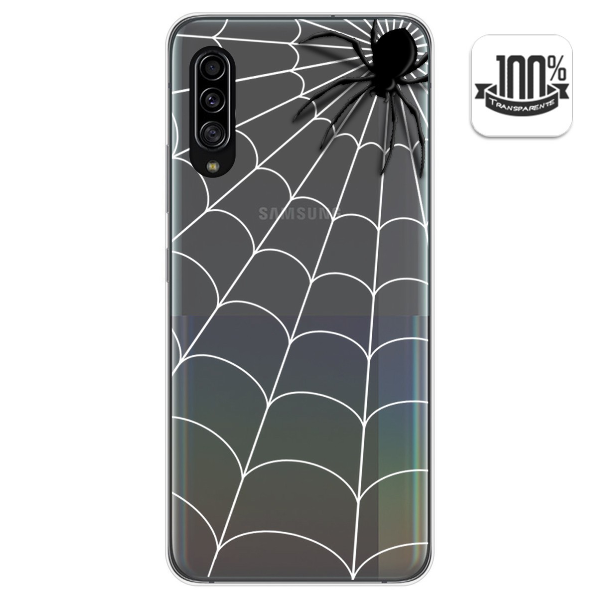Funda Gel Transparente para Samsung Galaxy A90 5G diseño Araña Dibujos