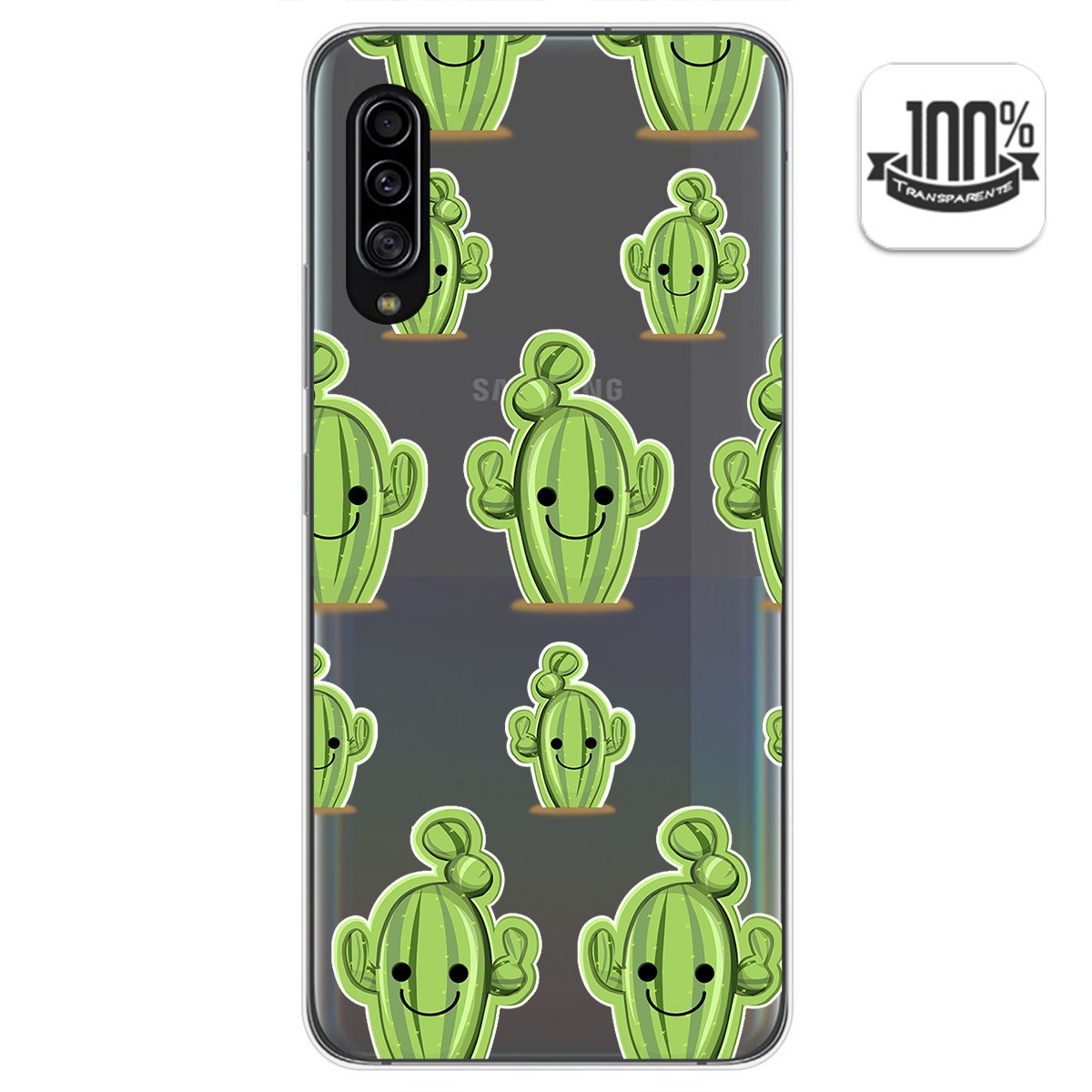 Funda Gel Transparente para Samsung Galaxy A90 5G diseño Cactus Dibujos