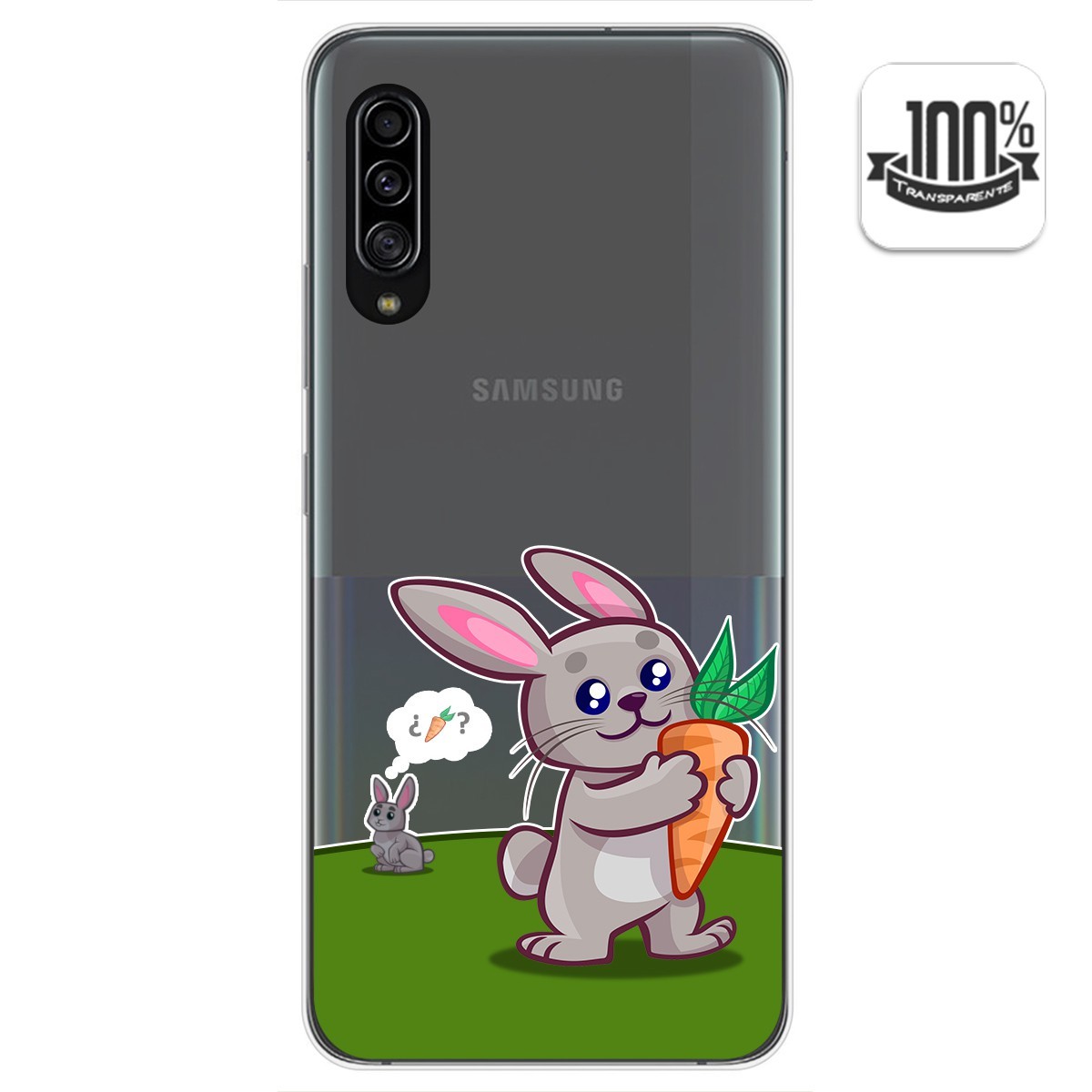 Funda Gel Transparente para Samsung Galaxy A90 5G diseño Conejo Dibujos