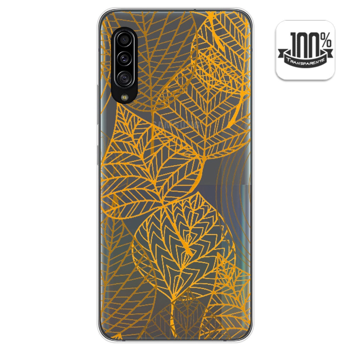 Funda Gel Transparente para Samsung Galaxy A90 5G diseño Hojas Dibujos
