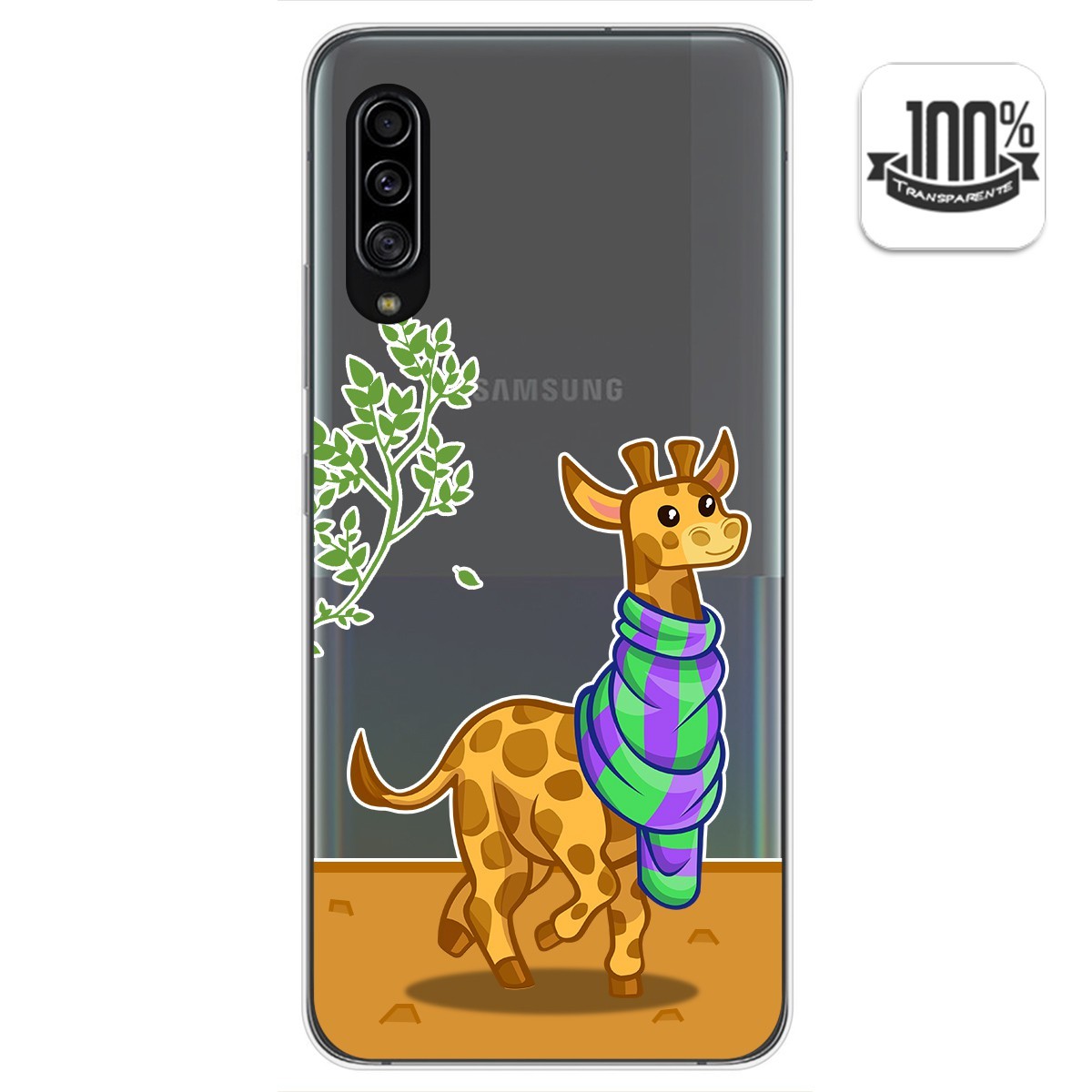 Funda Gel Transparente para Samsung Galaxy A90 5G diseño Jirafa Dibujos