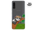 Funda Gel Transparente para Samsung Galaxy A90 5G diseño Panda Dibujos