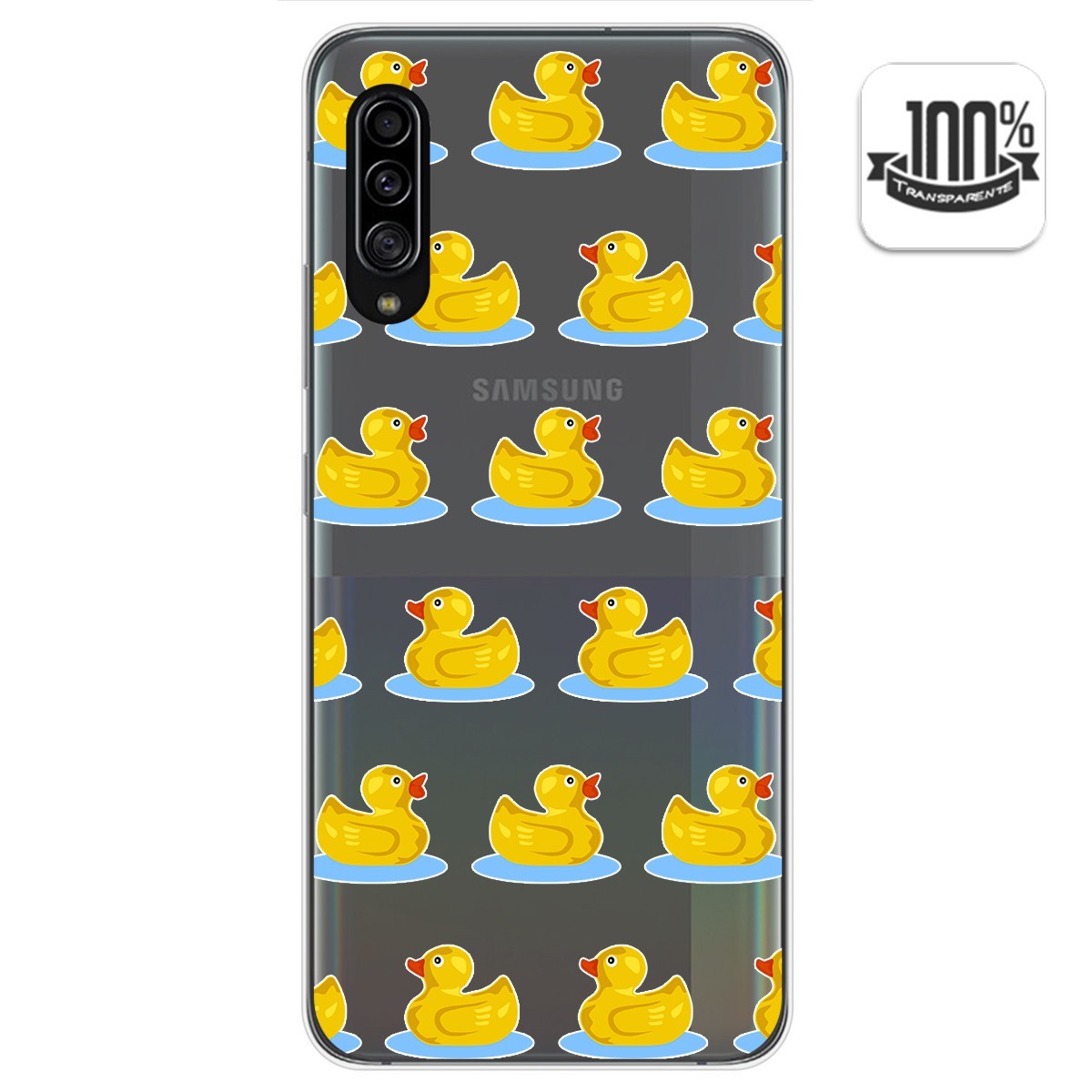 Funda Gel Transparente para Samsung Galaxy A90 5G diseño Pato Dibujos