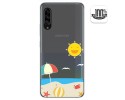 Funda Gel Transparente para Samsung Galaxy A90 5G diseño Playa Dibujos