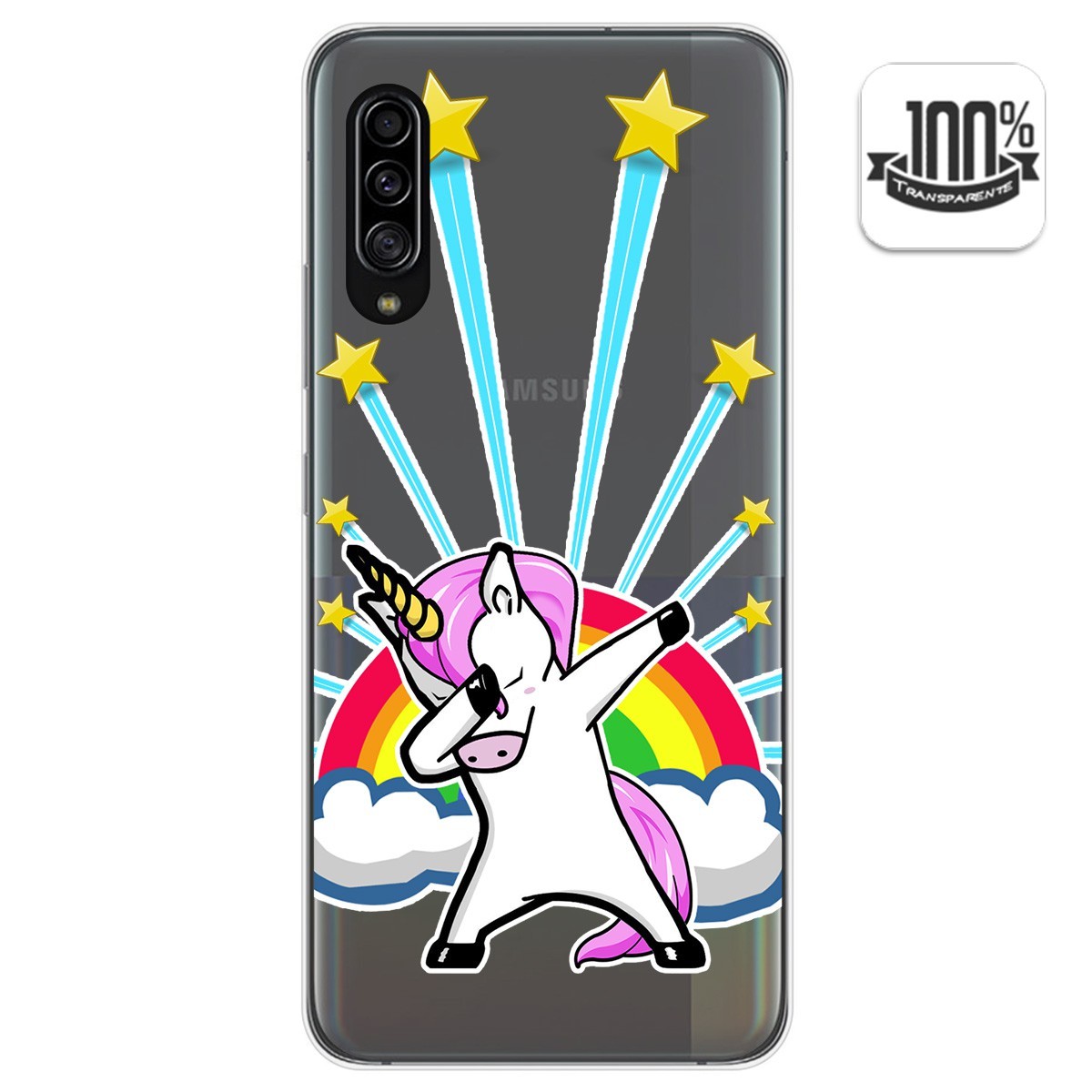 Funda Gel Transparente para Samsung Galaxy A90 5G diseño Unicornio Dibujos