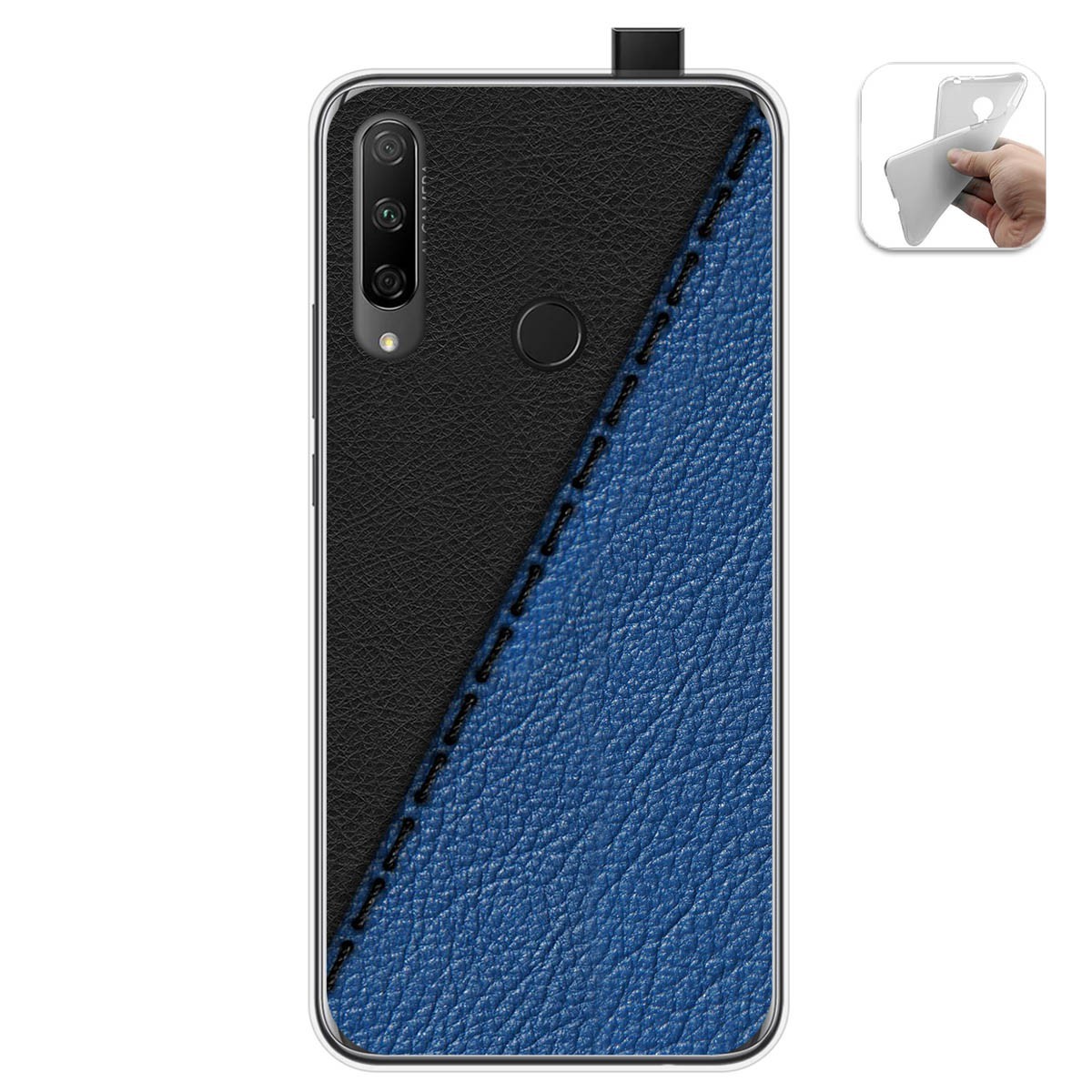 Funda Gel Tpu para Huawei Honor 9X diseño Cuero 02 Dibujos