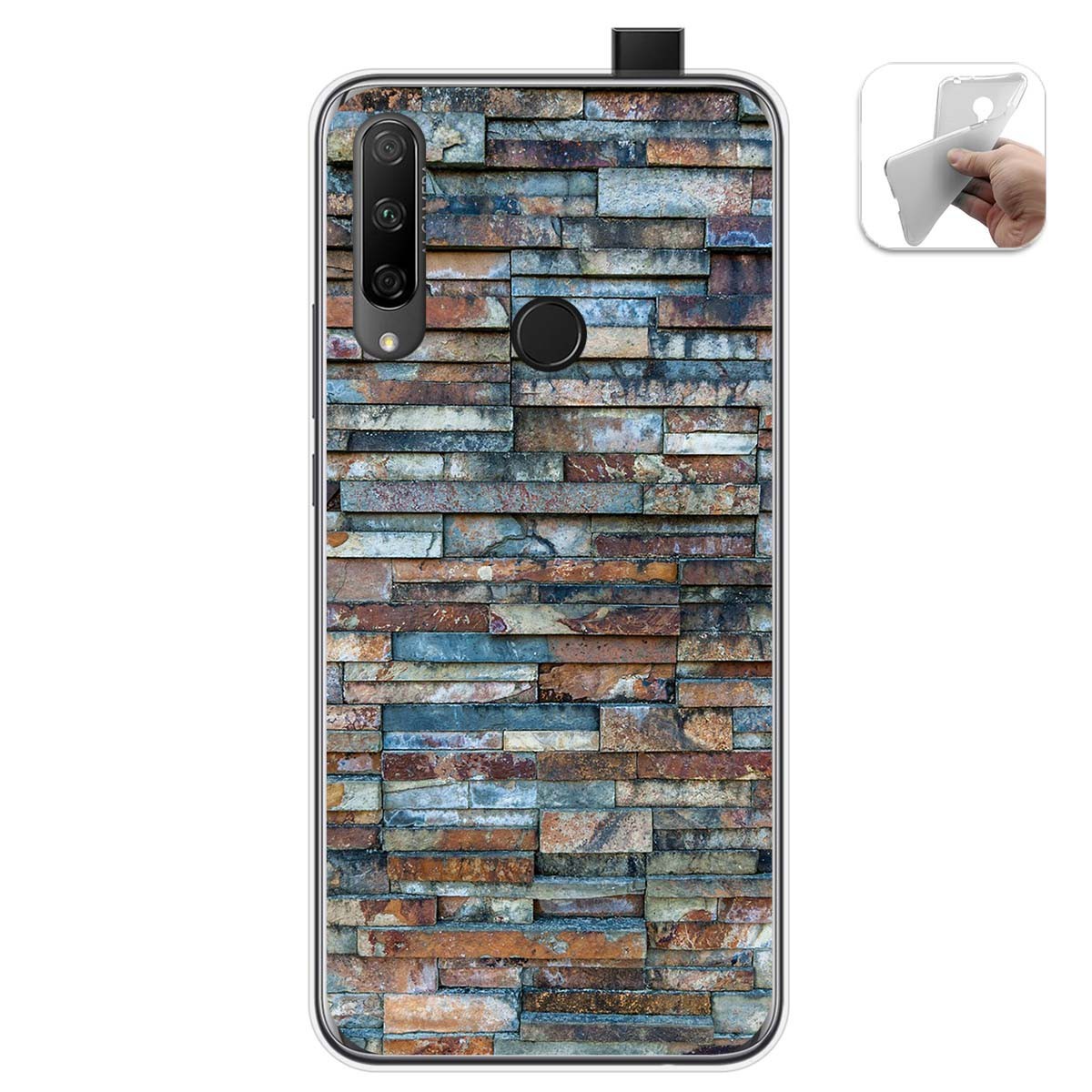 Funda Gel Tpu para Huawei Honor 9X diseño Ladrillo 05 Dibujos