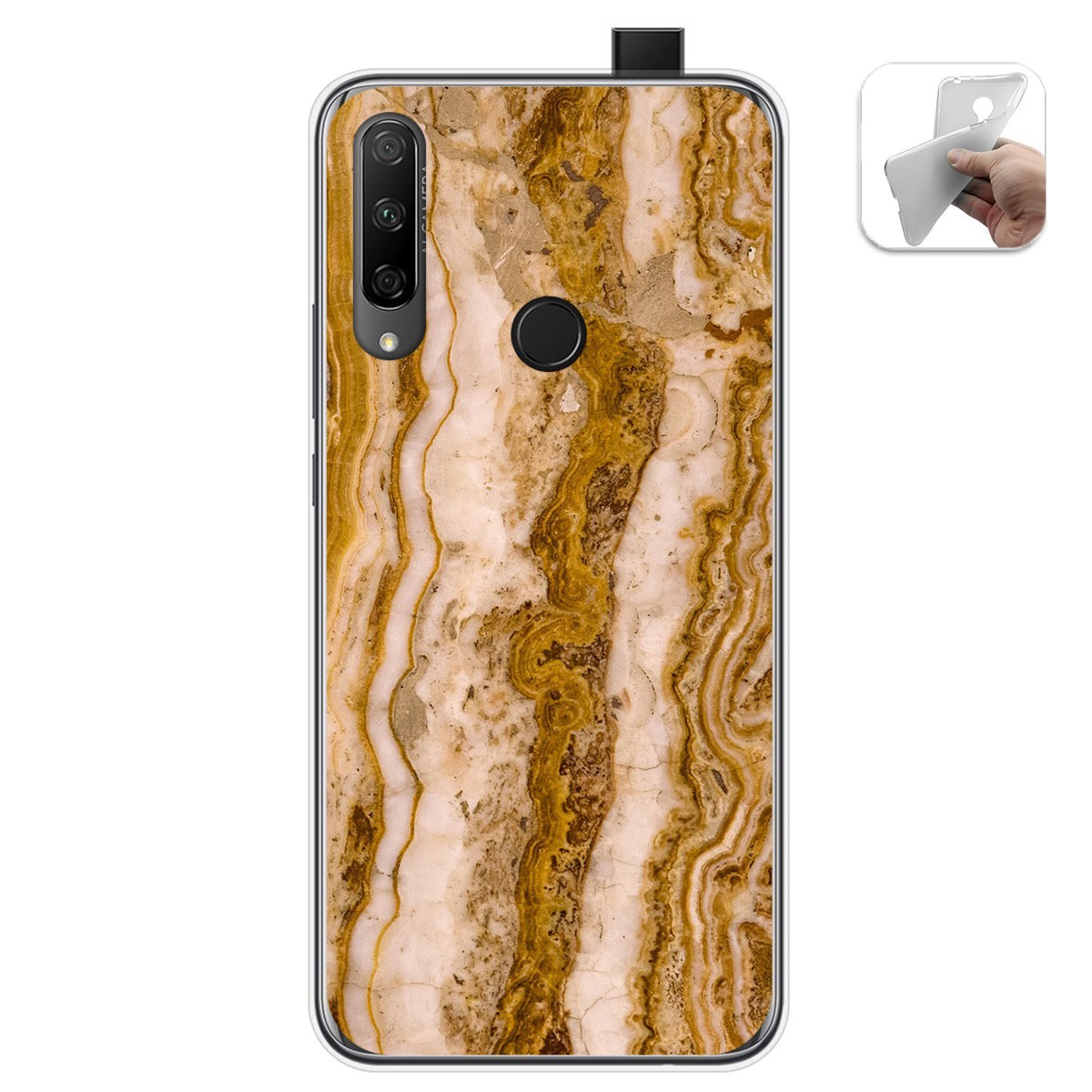 Funda Gel Tpu para Huawei Honor 9X diseño Mármol 10 Dibujos