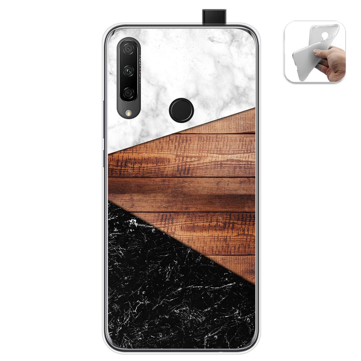 Funda Gel Tpu para Huawei Honor 9X diseño Mármol 11 Dibujos