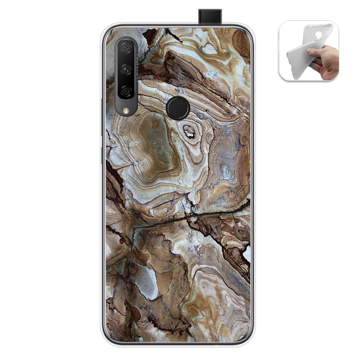 Funda Gel Tpu para Huawei Honor 9X diseño Mármol 14 Dibujos