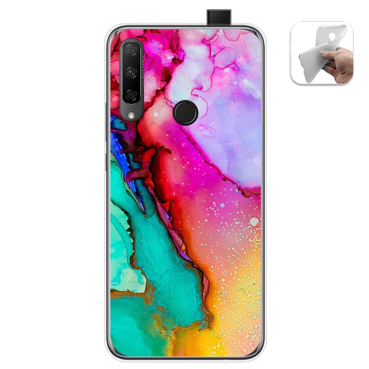 Funda Gel Tpu para Huawei Honor 9X diseño Mármol 15 Dibujos