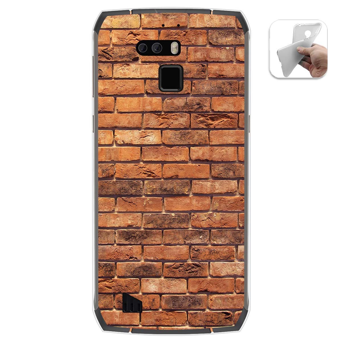 Funda Gel Tpu para Cubot King Kong 3 diseño Ladrillo 04 Dibujos