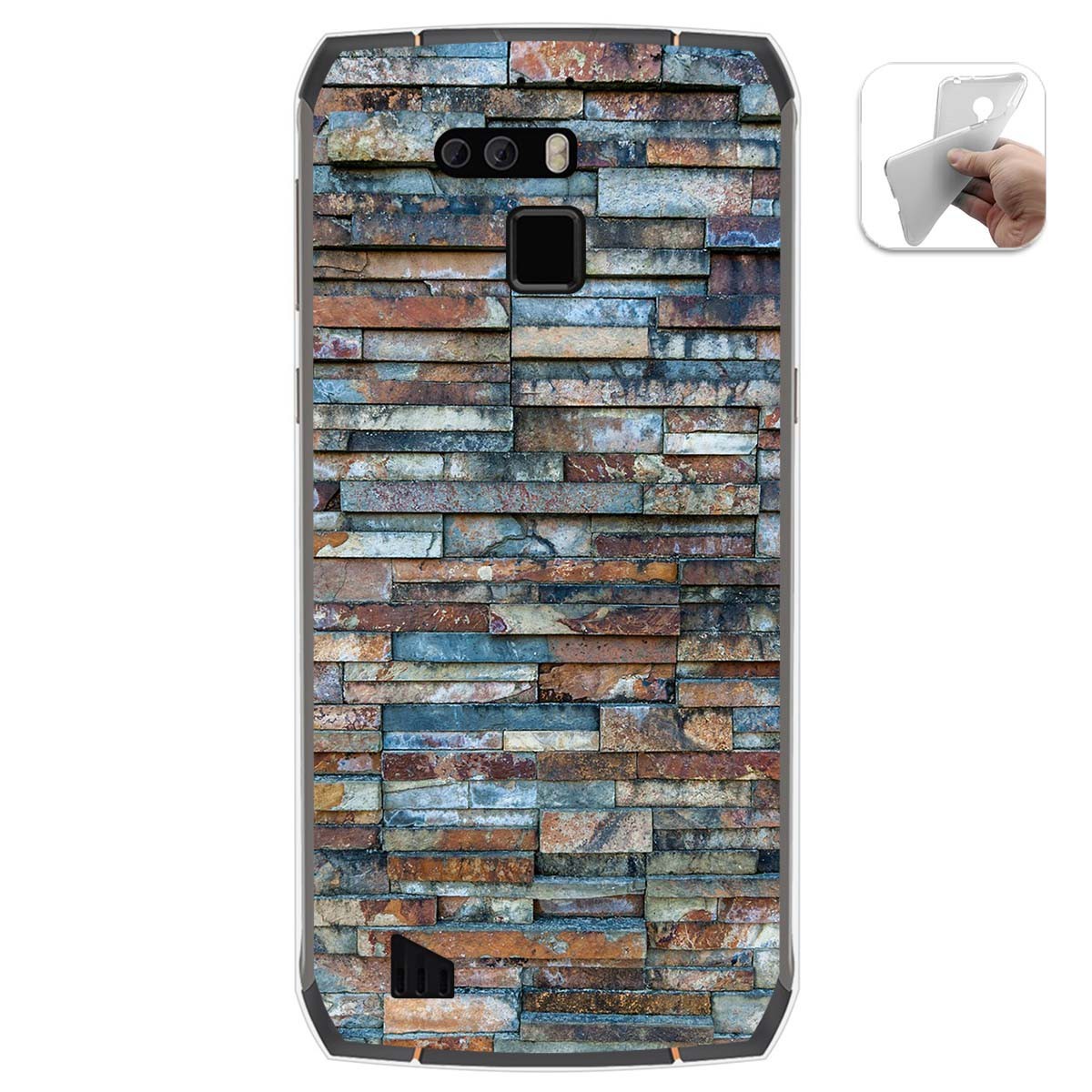 Funda Gel Tpu para Cubot King Kong 3 diseño Ladrillo 05 Dibujos