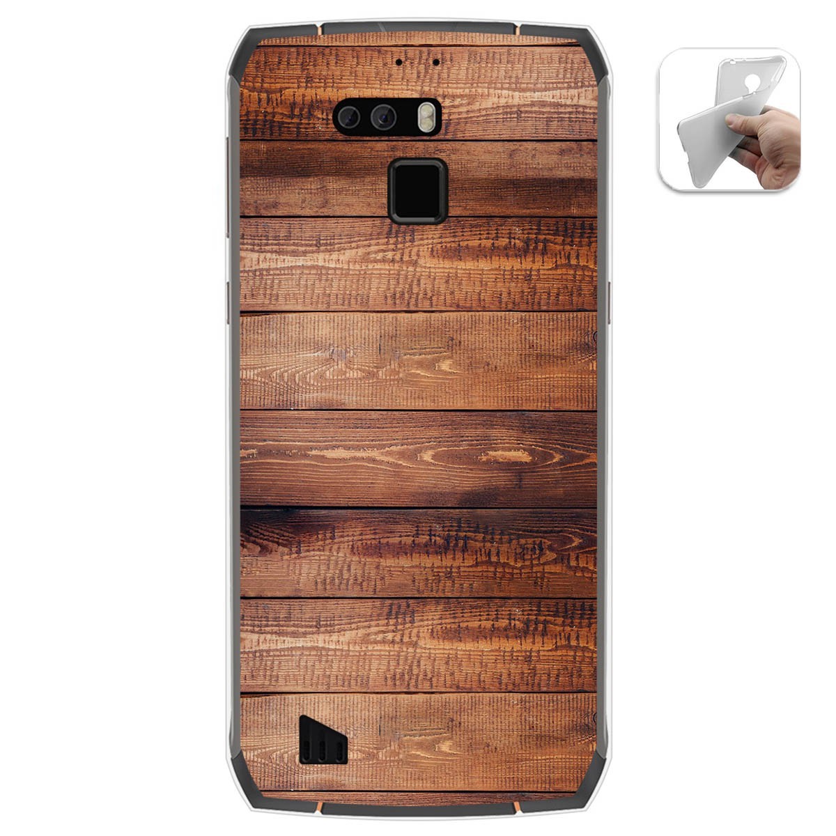 Funda Gel Tpu para Cubot King Kong 3 diseño Madera 02 Dibujos