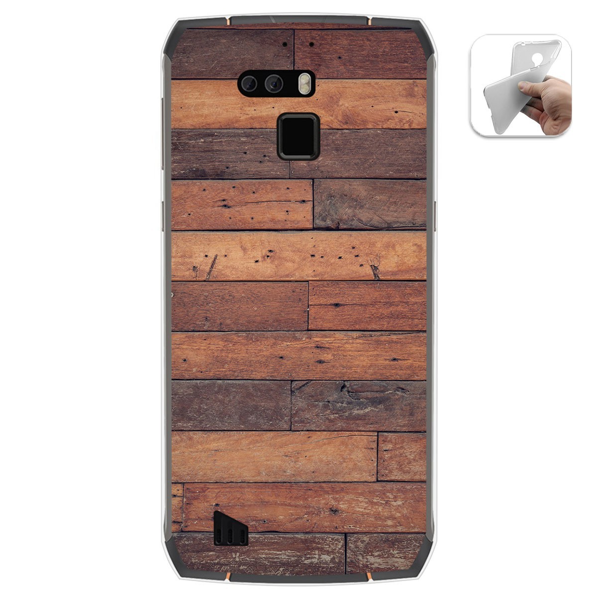 Funda Gel Tpu para Cubot King Kong 3 diseño Madera 03 Dibujos
