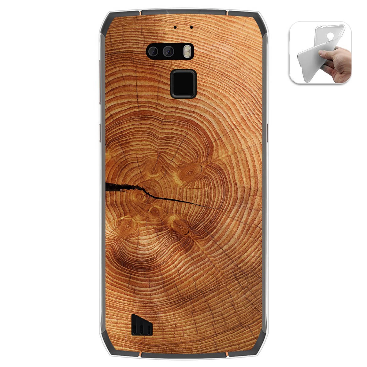 Funda Gel Tpu para Cubot King Kong 3 diseño Madera 04 Dibujos
