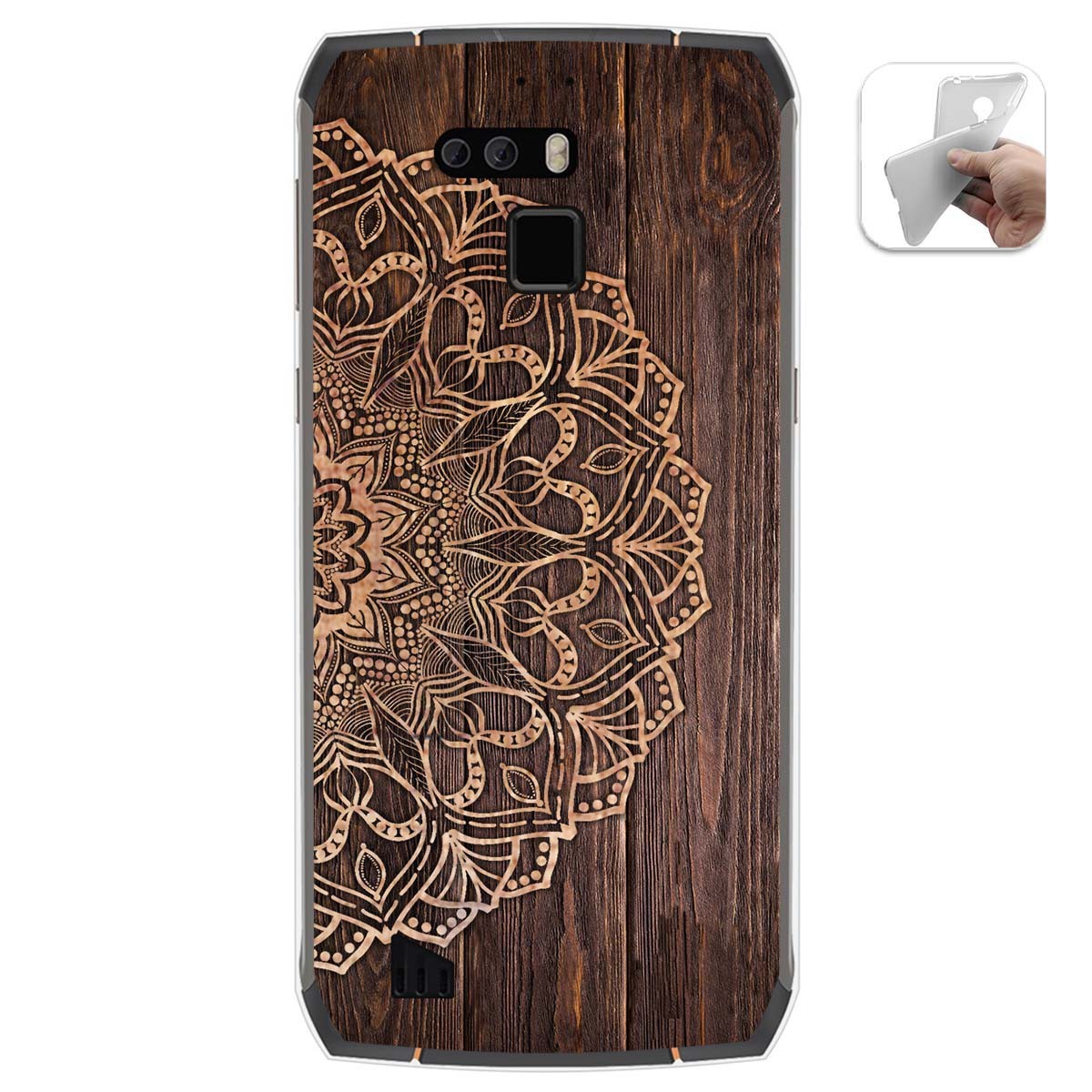 Funda Gel Tpu para Cubot King Kong 3 diseño Madera 06 Dibujos