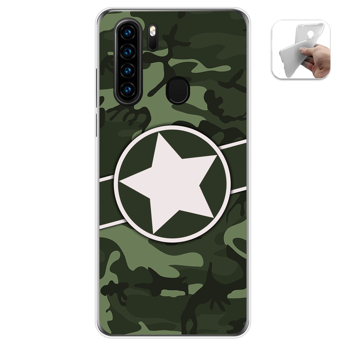 Funda Gel Tpu para Blackview A80 Pro diseño Camuflaje 01 Dibujos