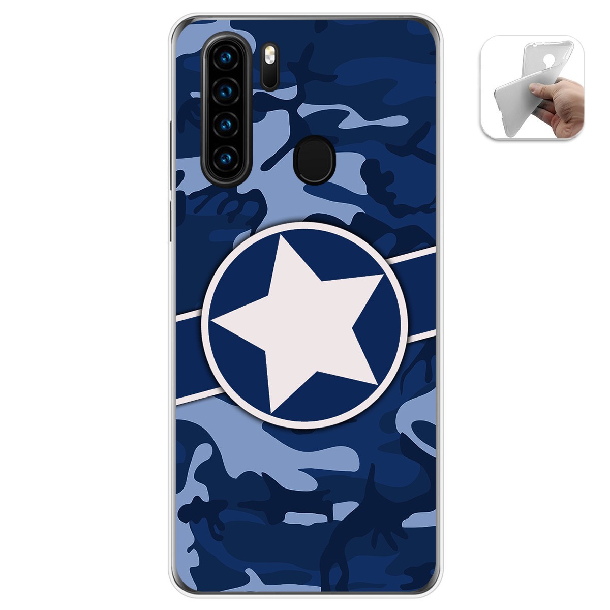 Funda Gel Tpu para Blackview A80 Pro diseño Camuflaje 03 Dibujos