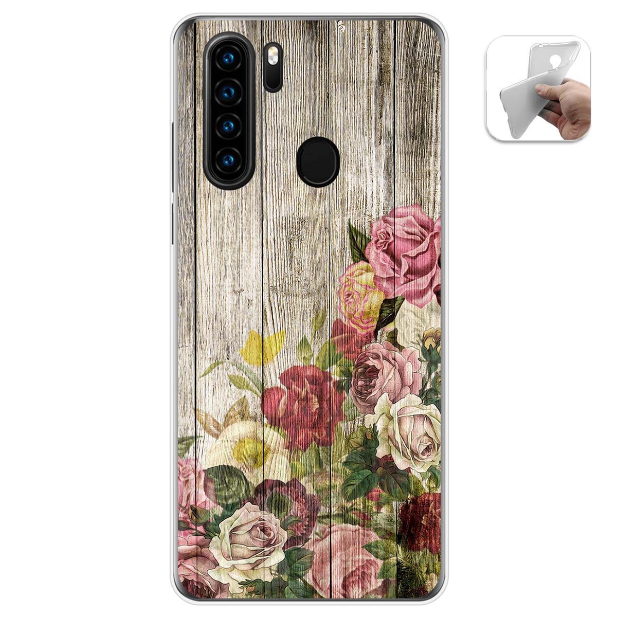 Funda Gel Tpu para Blackview A80 Pro diseño Madera 08 Dibujos