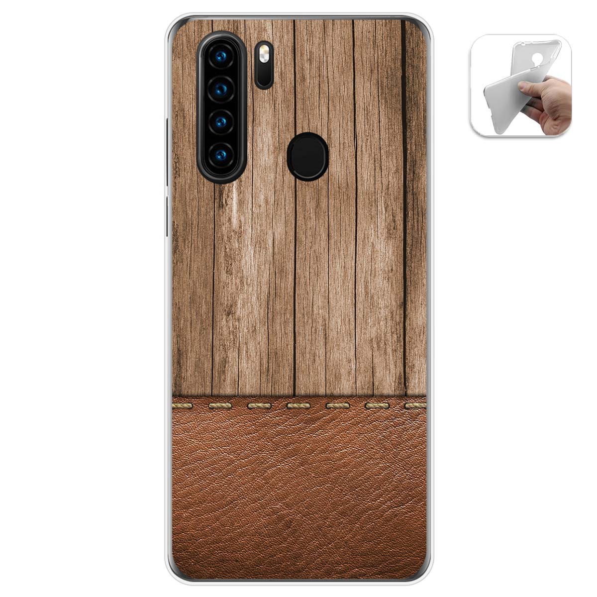 Funda Gel Tpu para Blackview A80 Pro diseño Madera 09 Dibujos