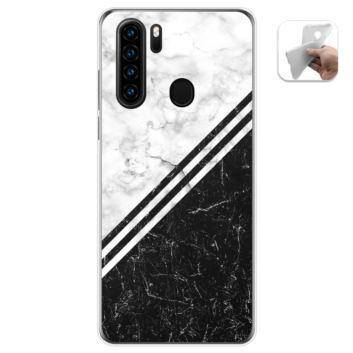 Funda Gel Tpu para Blackview A80 Pro diseño Mármol 01 Dibujos