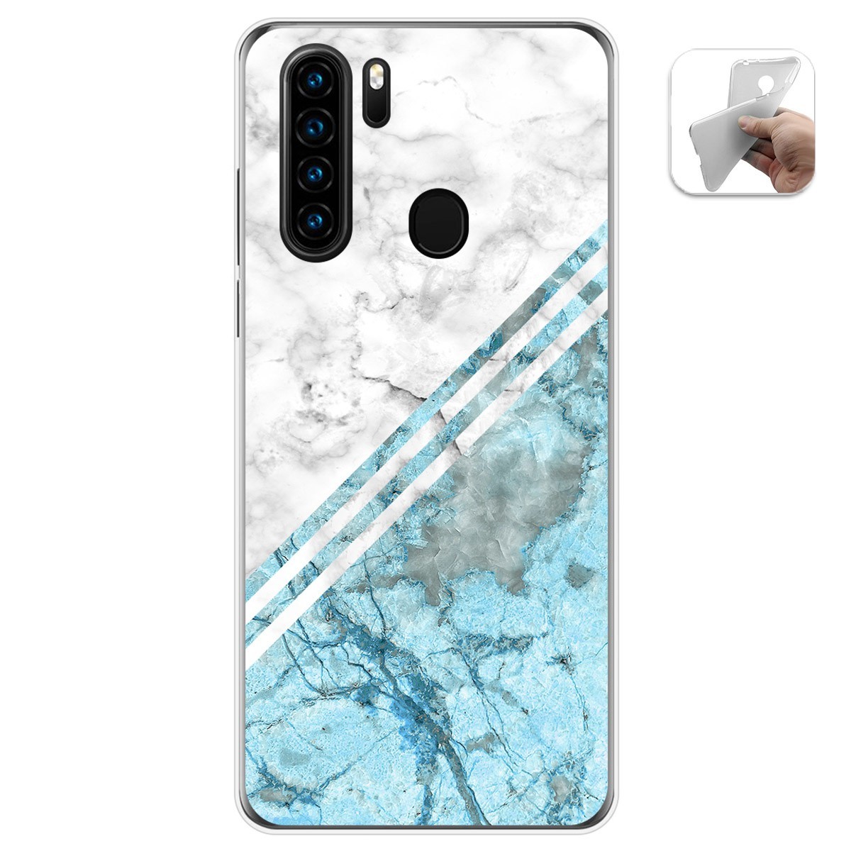 Funda Gel Tpu para Blackview A80 Pro diseño Mármol 02 Dibujos