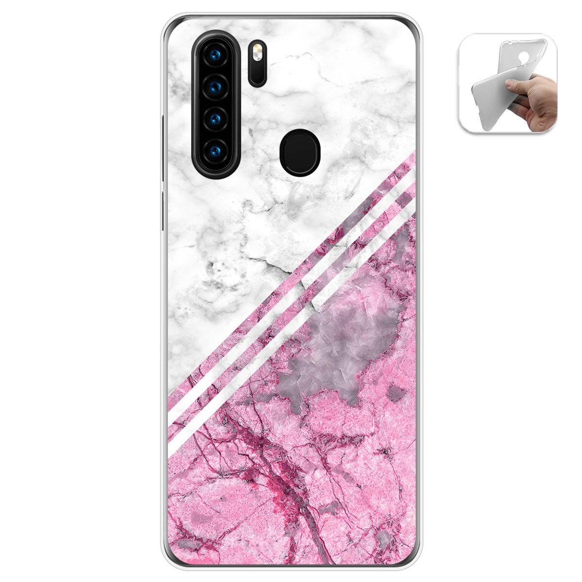 Funda Gel Tpu para Blackview A80 Pro diseño Mármol 03 Dibujos