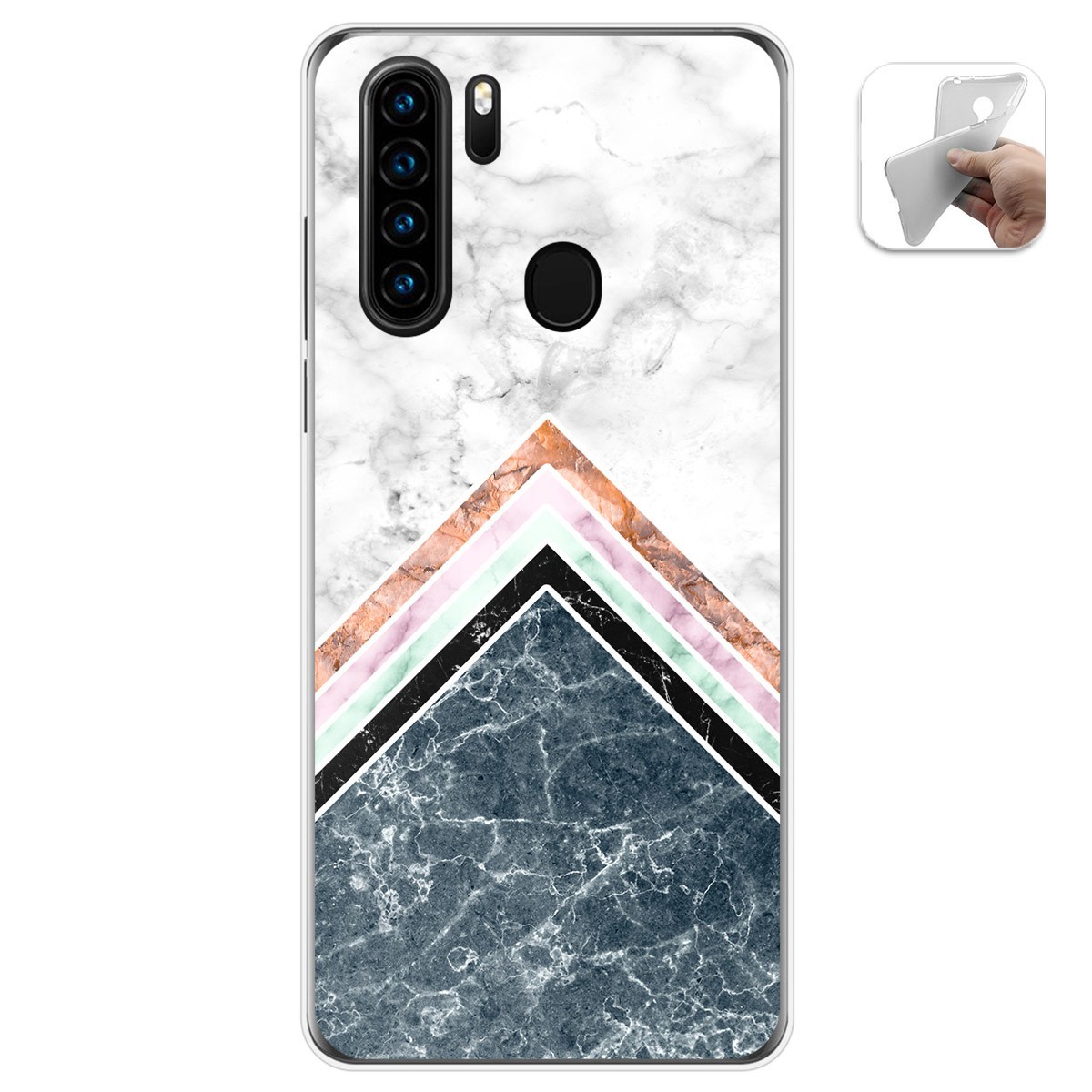 Funda Gel Tpu para Blackview A80 Pro diseño Mármol 05 Dibujos