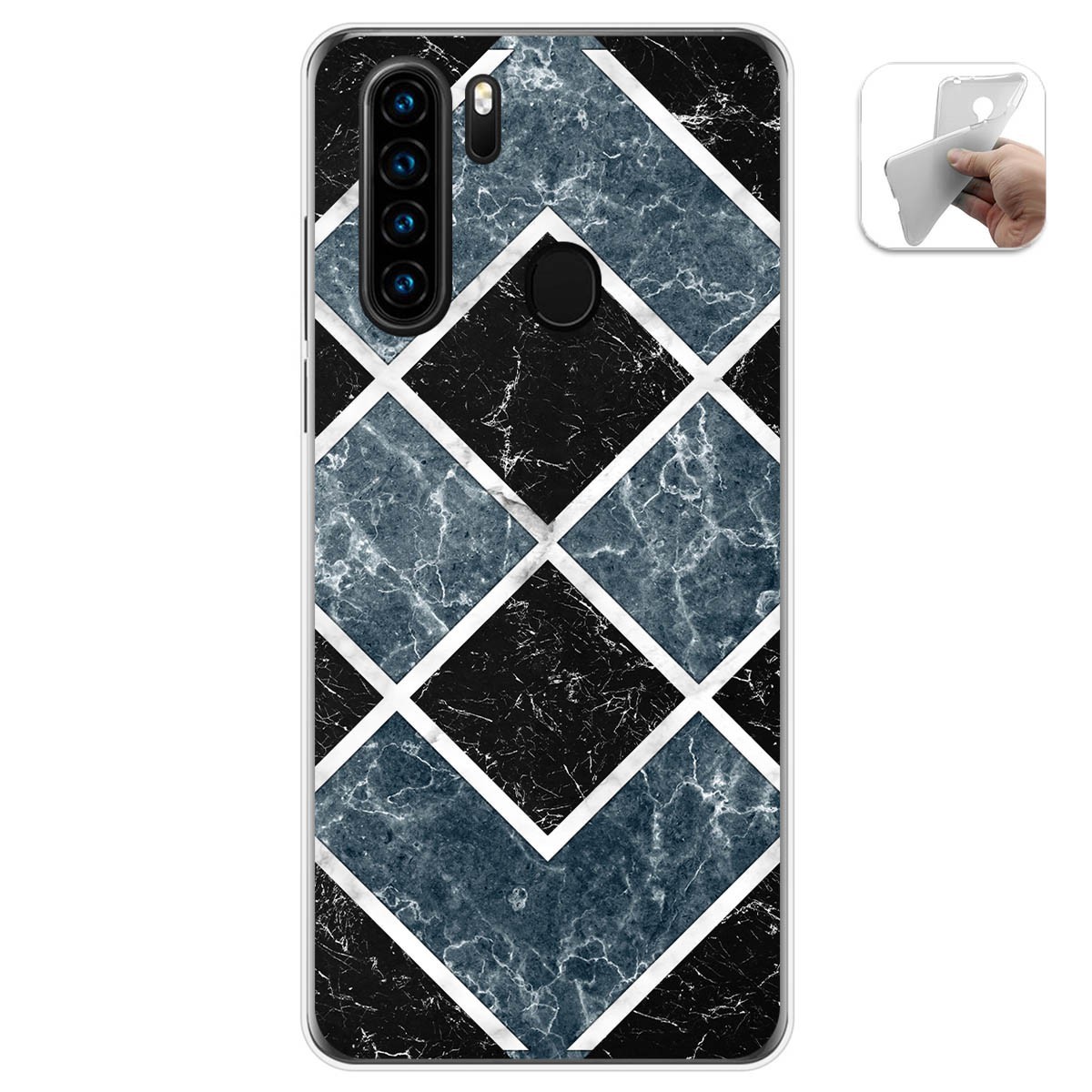 Funda Gel Tpu para Blackview A80 Pro diseño Mármol 06 Dibujos