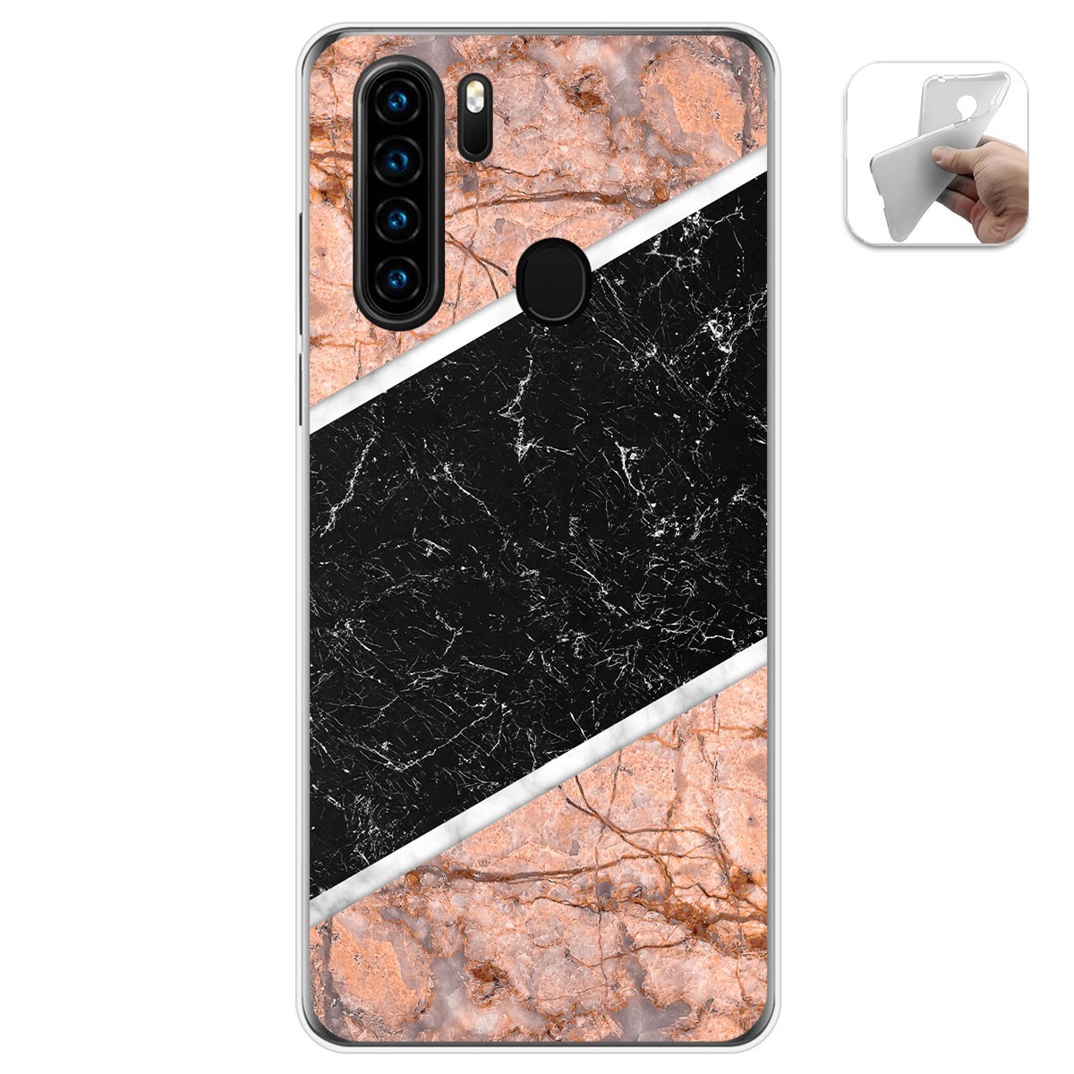 Funda Gel Tpu para Blackview A80 Pro diseño Mármol 07 Dibujos