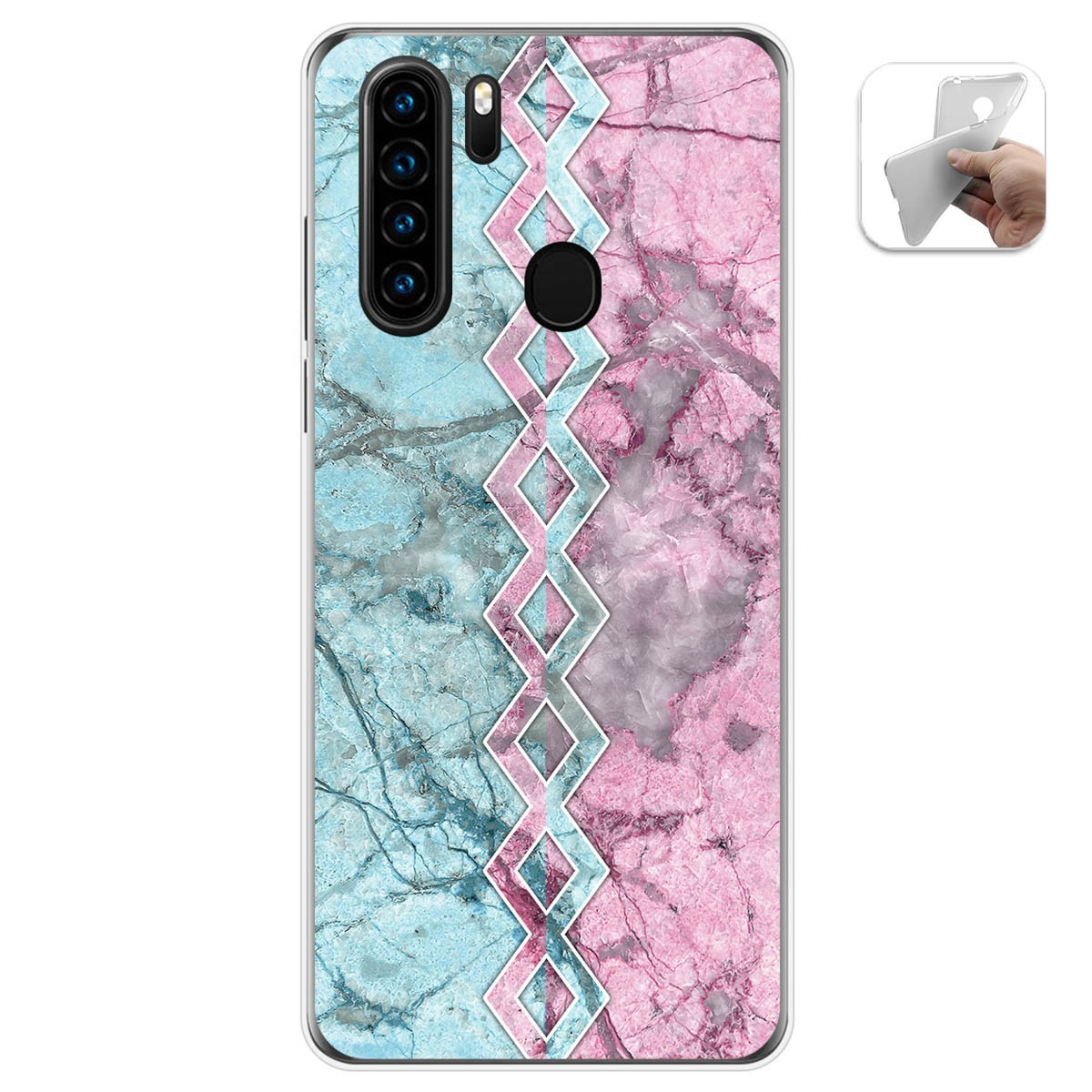 Funda Gel Tpu para Blackview A80 Pro diseño Mármol 08 Dibujos