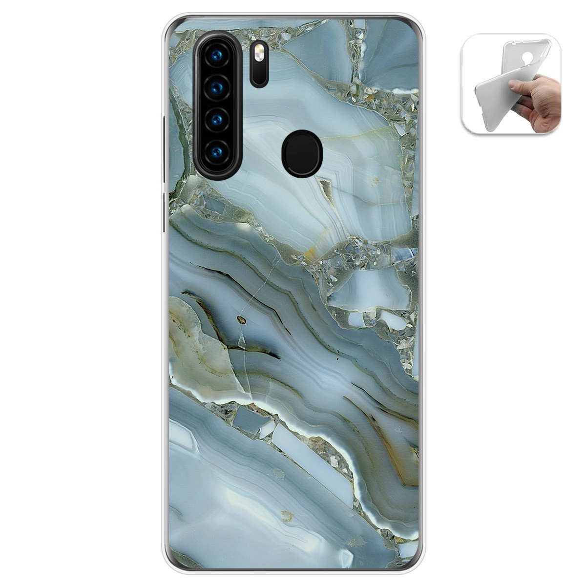 Funda Gel Tpu para Blackview A80 Pro diseño Mármol 09 Dibujos