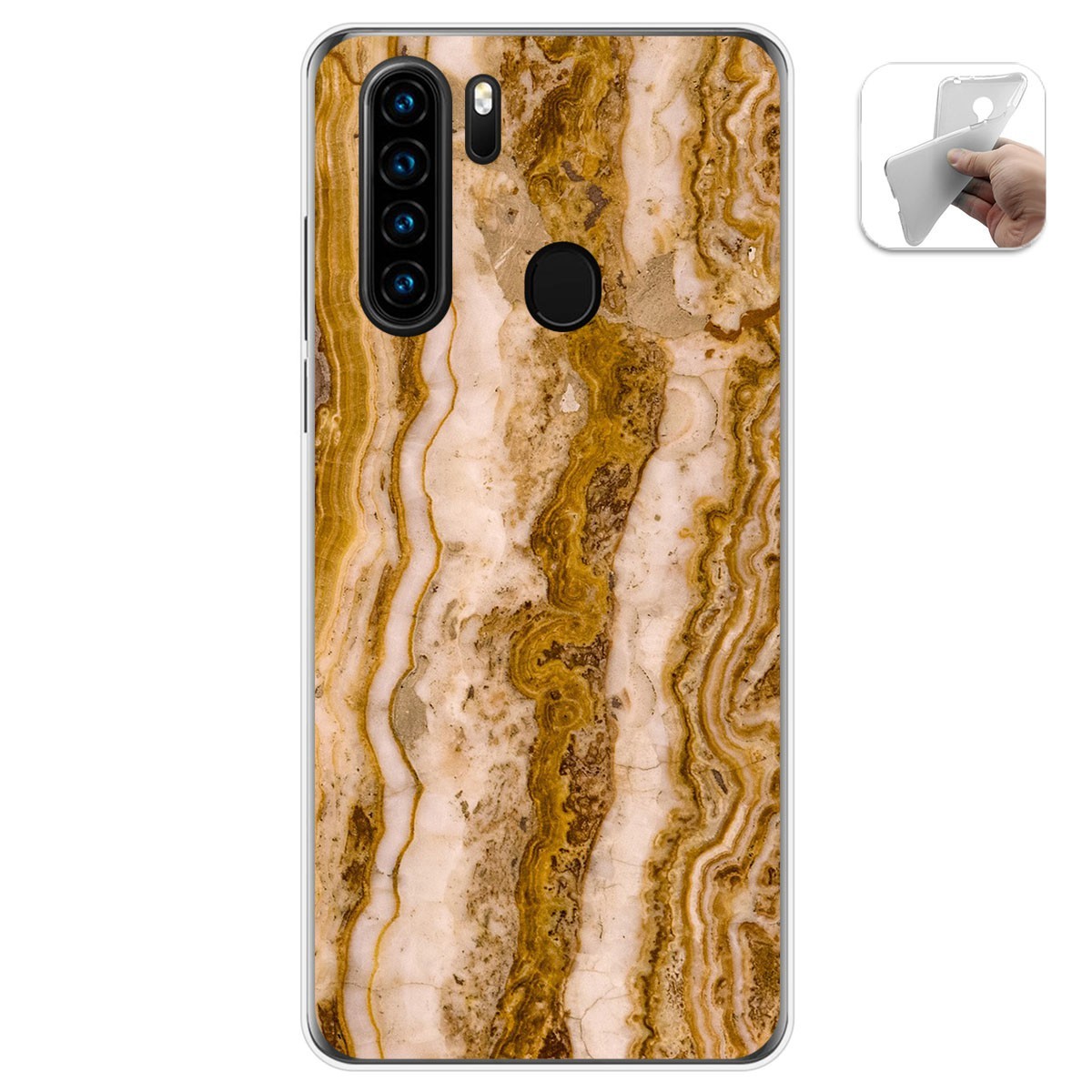 Funda Gel Tpu para Blackview A80 Pro diseño Mármol 10 Dibujos