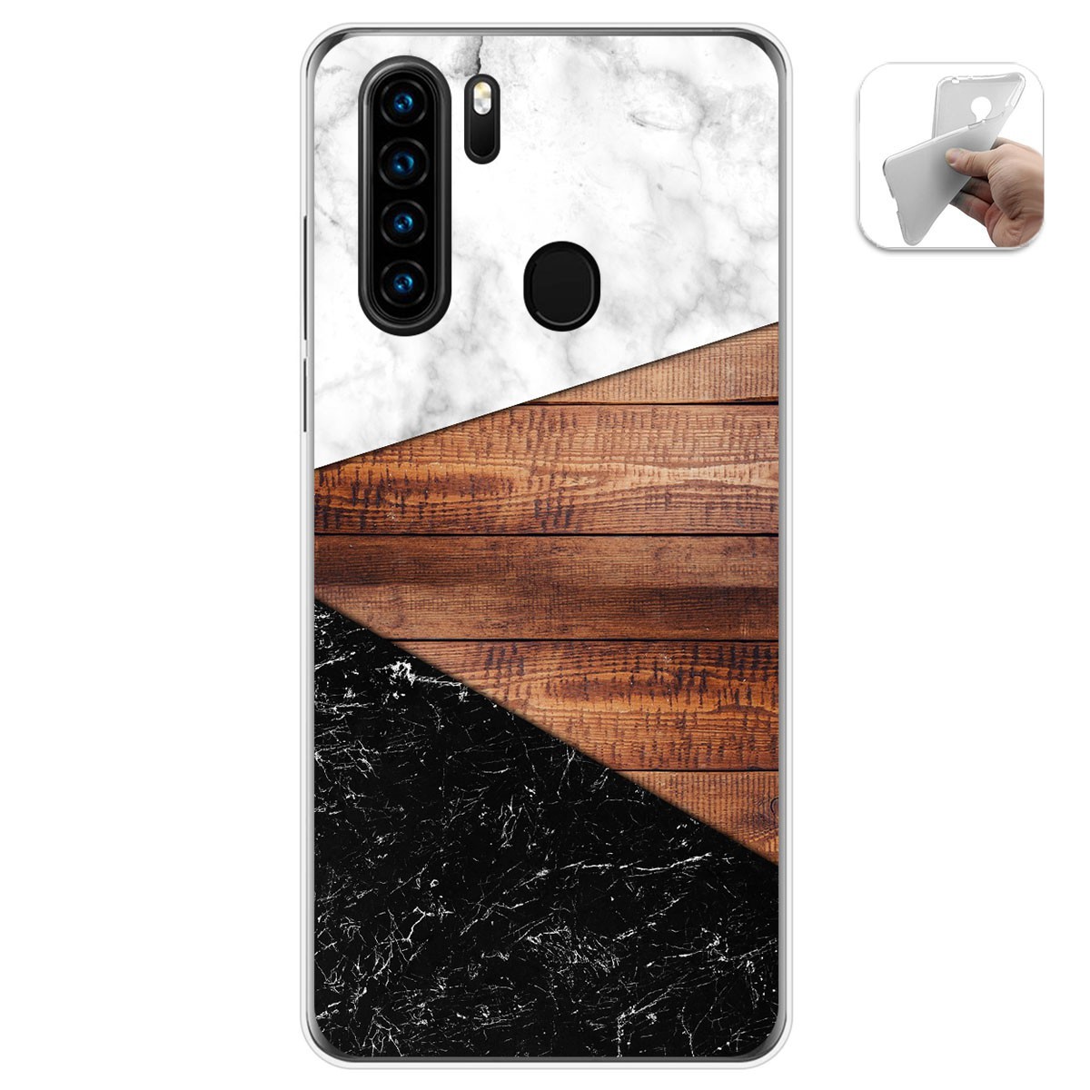 Funda Gel Tpu para Blackview A80 Pro diseño Mármol 11 Dibujos