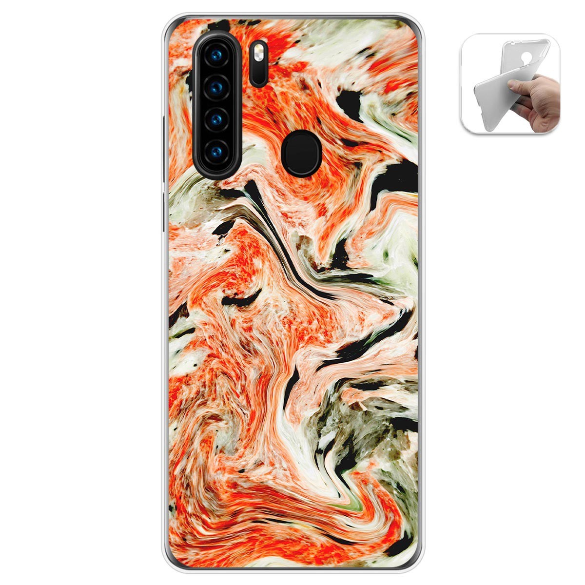Funda Gel Tpu para Blackview A80 Pro diseño Mármol 12 Dibujos