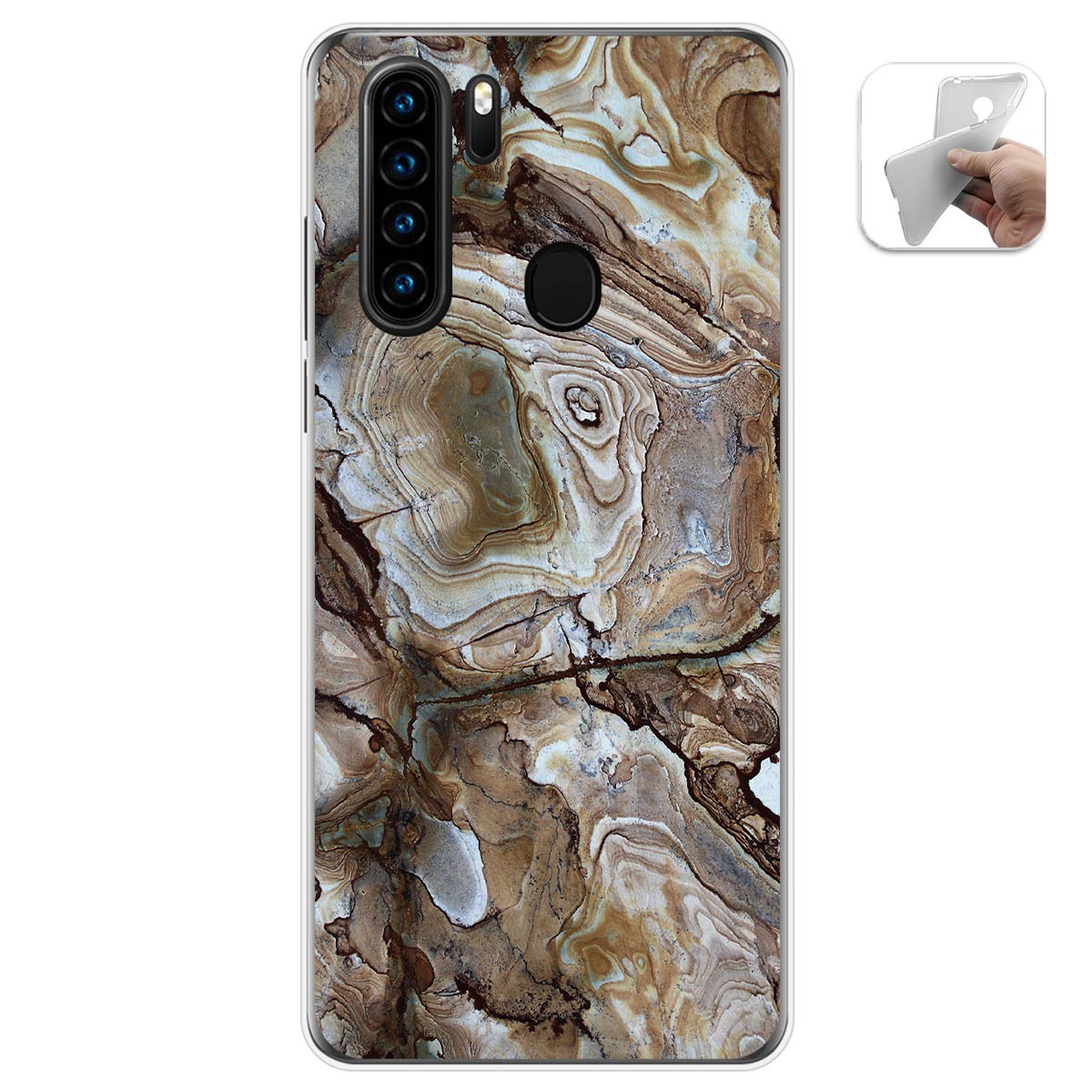 Funda Gel Tpu para Blackview A80 Pro diseño Mármol 14 Dibujos