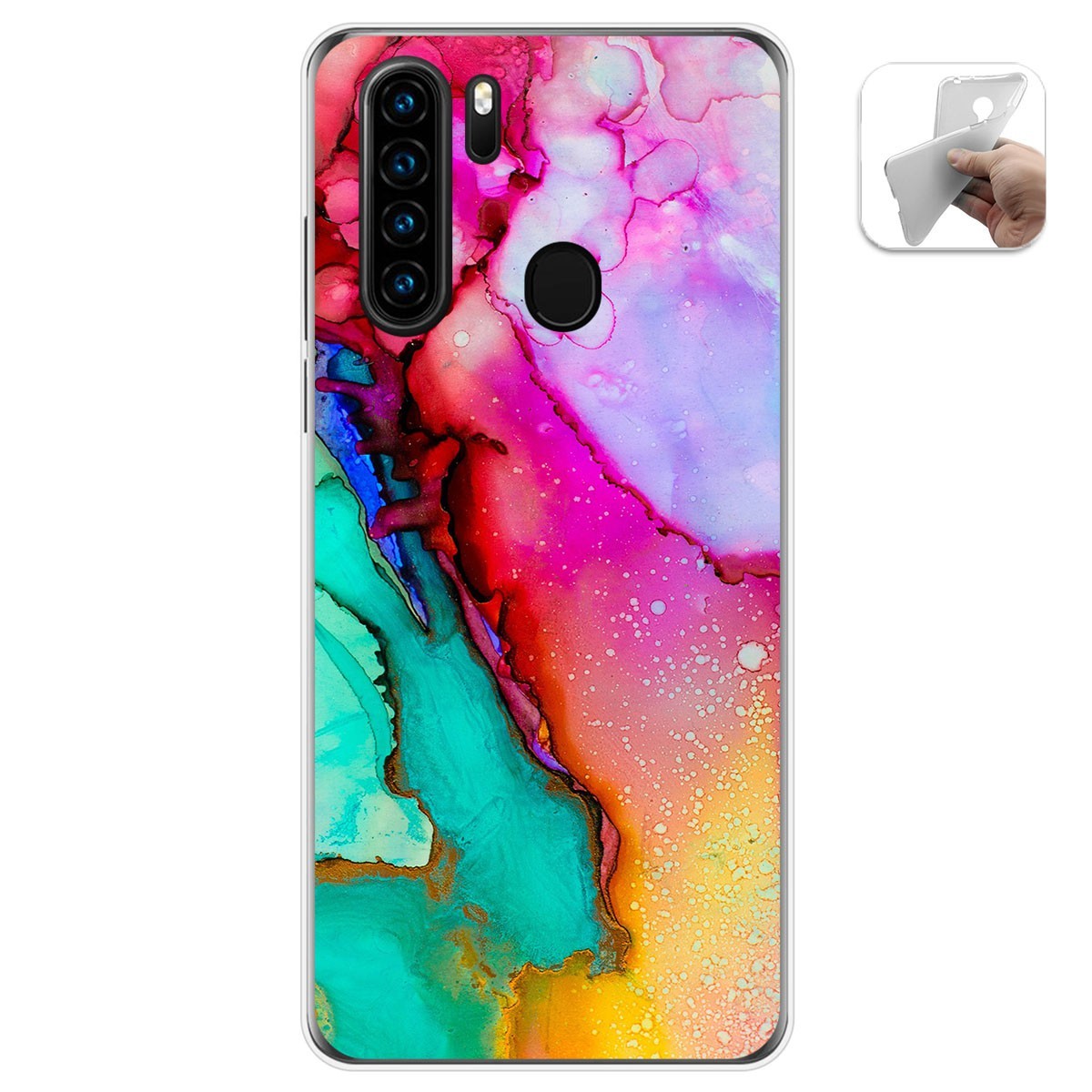 Funda Gel Tpu para Blackview A80 Pro diseño Mármol 15 Dibujos