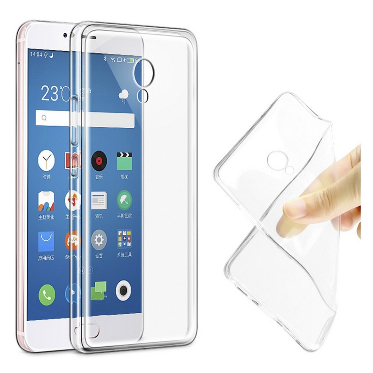 Funda Gel Tpu Fina Ultra-Thin 0,3mm Transparente para Meizu M5S