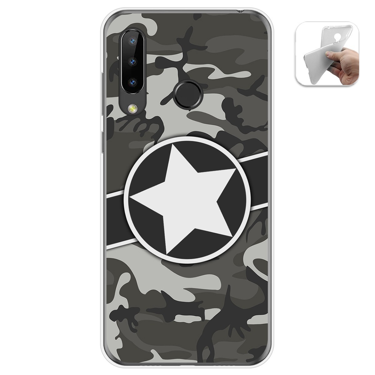 Funda Gel Tpu para Doogee N20 diseño Camuflaje 02 Dibujos